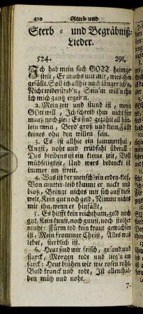 Sterb- und Begräbniß-Lieder.