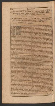 Annotatio Historica, Quae Certamina Omnibus Aetatibus Usque Ad Nostra Tempora, De Hac Controversia In Ecclesia Fuerint ...