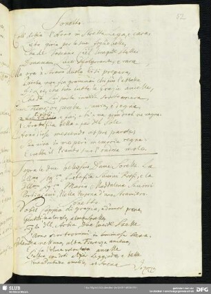 [Text 135: Sonett auf Aretafila Savini Rossi und ihre Schwester Maria Maddalena Savini Portigiani]