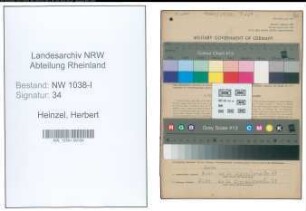 Entnazifizierung Herbert Heinzel , geb. 03.12.1909 (Polizist)