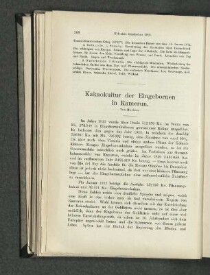 Kakaokultur der Eingeborenen in Kamerun.