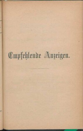 Empfehlende Anzeigen.