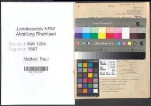 Entnazifizierung Paul Mathar , geb. 04.08.1901 (Steuerinspektor)