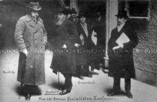 Kurt Eisner und Karl Branting bei der Berner Sozialisten-Konferenz
