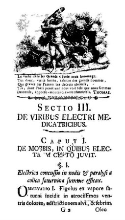 Sectio III. De Viribus Electri Medica Tricibus