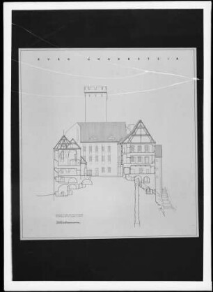 Burg Gnandstein : Gnandstein,Burg Gnandstein, Riss, 1953
