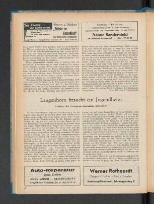 Langenhorn braucht ein Jugendheim