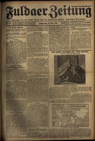 Ausgabe vom Donnerstag, den 16. Mai 1929.