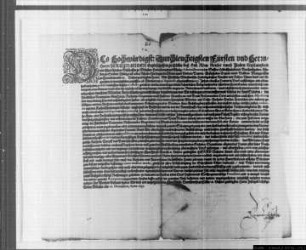 Gedruckter Erlaß des Fürstbischofs betr. Heranziehung der Befreiten zu den Kriegs-Kontributionen