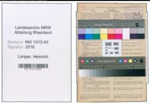 Entnazifizierung Heinrich Limper , geb. 28.02.1899 (Schlosser)