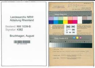 Entnazifizierung August Bruchhagen , geb. 13.04.1879 ()