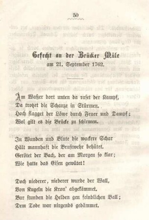 Gefecht an der Brücker Müle am 21. September 1762.