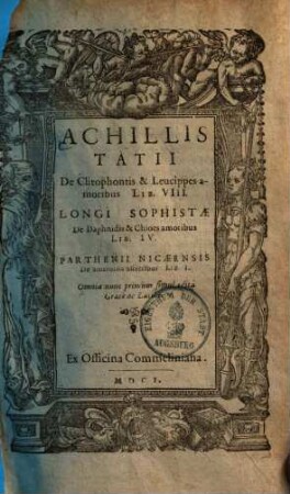 Achillis Tatii De Clitophontis & Leucippes amoribus Lib. VIII