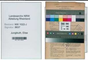 Entnazifizierung Elise Jungbluth , geb. 21.07.1890 ()