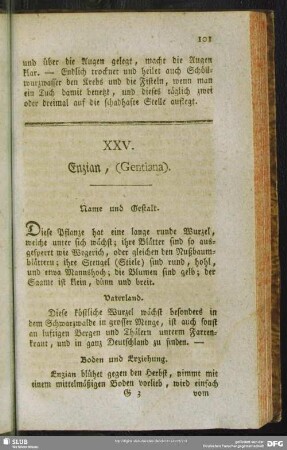 XXV. Enzian, (Gentiana)