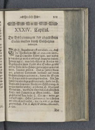 XXXIV. Capitul. Die Erscheinungen der abgeleibten Seelen werden durch Geschichten bewiesen.