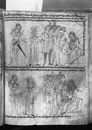 Velislav-Bibel / Velislavova bible / Biblia picta Velislai — Die Geschichte von Samson und Delila, Folio 114r