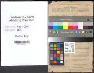 Entnazifizierung Elly Keller , geb. 29.11.1910 ()