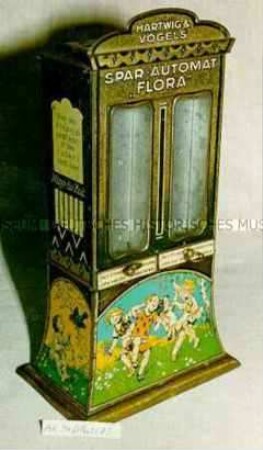 HARTWIG und VOGELS SPAR-AUTOMAT "FLORA" (Abbildung spielender Kinder in der Natur)