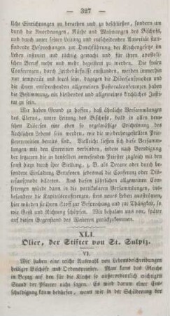 327-336 Olier, der Stifter von St. Sulpice : VI.