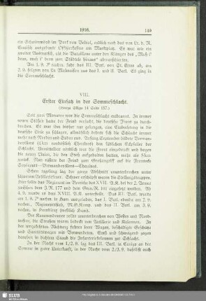 VIII. Erster Einsatz in der Sommeschlacht