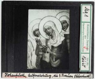 Meister von Hohenfurth: Auferstehung Christi, Detail drei Frauen