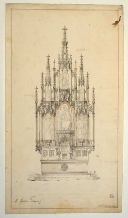 Entwurfszeichnung für einen Altar