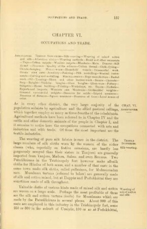 Chapter VI. Occupations and trade