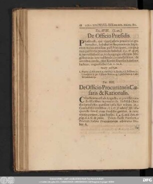 Tit. XVIII. (I. 40.) De Officio Praesidis.