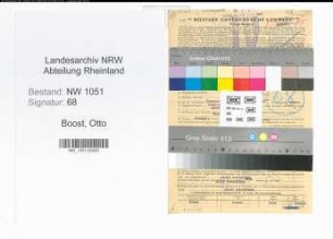 Entnazifizierung Otto Boost , geb. 20.12.1882 (Postbeamter)