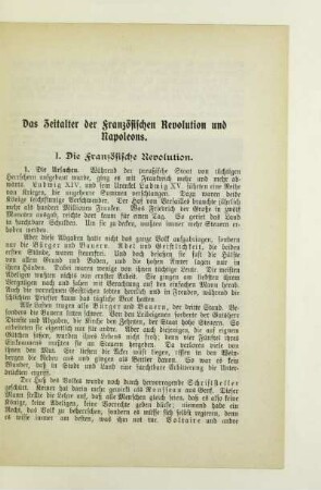 Das Zeitalter der französischen Revolution und Napoleons