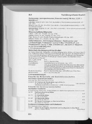 Nebenfach-Studiengang Afrika-Studien