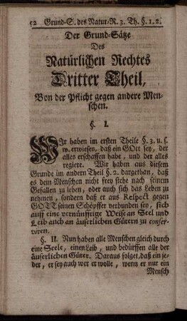 Dritter Theil, Von der Pflicht gegen andere Menschen.