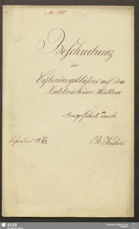 Beschreibung des Cylindergebläßes auf den Halsbrückner Hütten - 18.7543 4.