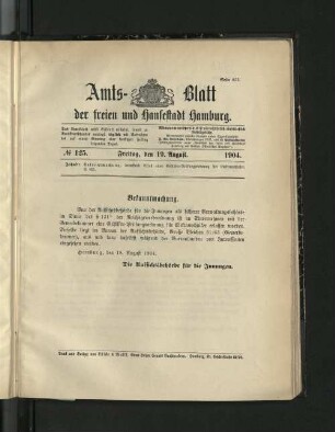 No. 125, 19. August 1904.
