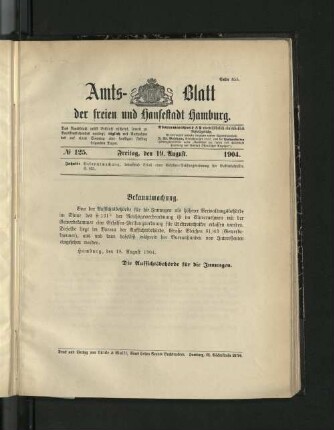 No. 125, 19. August 1904.
