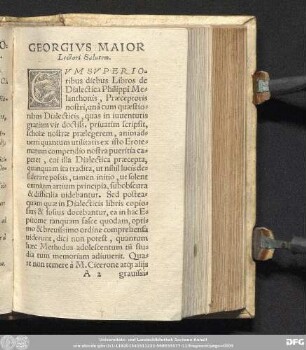 Georgius Maior Lectori Salutem.