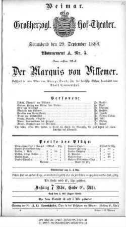 Der Marquis von Villemer
