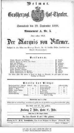 Der Marquis von Villemer