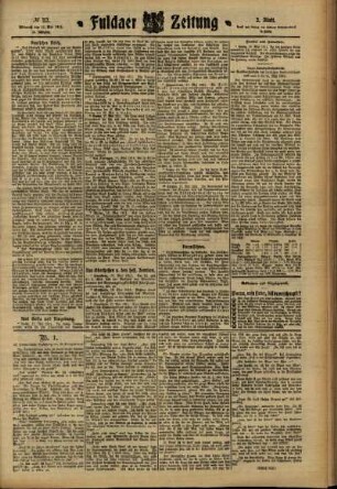 Zweite Ausgabe vom Mittwoch, den 17. Mai 1911.