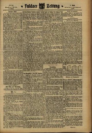 Zweite Ausgabe vom Mittwoch, den 17. Mai 1911.