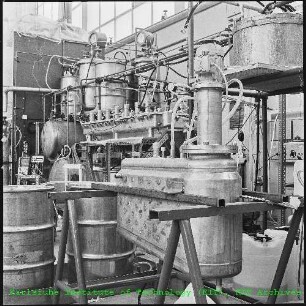 Mixer-Settler-Anlage in der Wiederaufarbeitungsanlage Karlsruhe (WAK)