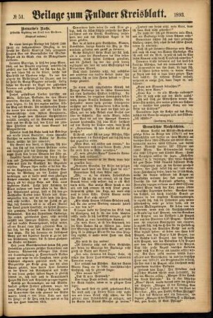 Zweite Ausgabe vom Dienstag, den 02. Mai 1893.