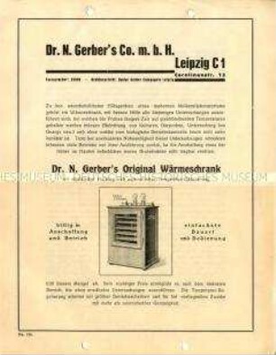 Dr. N. Gerber`s Original Wärmeschrank / Nr. 195