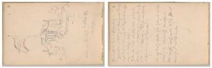Villa mit wehender Fahne (links), Text (rechts)