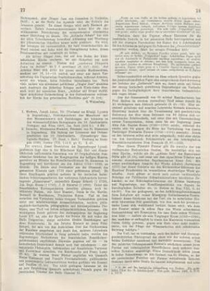 77-79 [Rezension] Endres, Joseph Anton, Korrespondenz der Mauriner mit den Emmeramern und Beziehungen der letzteren zu den wissenschaftlichen Bewegungen des 18. Jahrhunderts