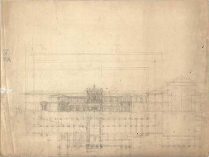 Thiersch, August ; Alexandria (Ägypten); Serapeum von Alexandria - Grundriss, Ansicht