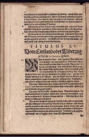 Titulus XV. Vom Einstand oder Widerzug/ zu Latein Ius Retractus genant