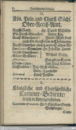 IX. Kön. Poln. und Churfl. Sächs. Ober-Acciß-Amt