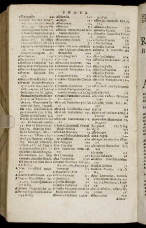 [Index Rerum Memorabilium, Nec Non Propriorum Nominum In Hac Prima parte contentorum locupletissimus.]